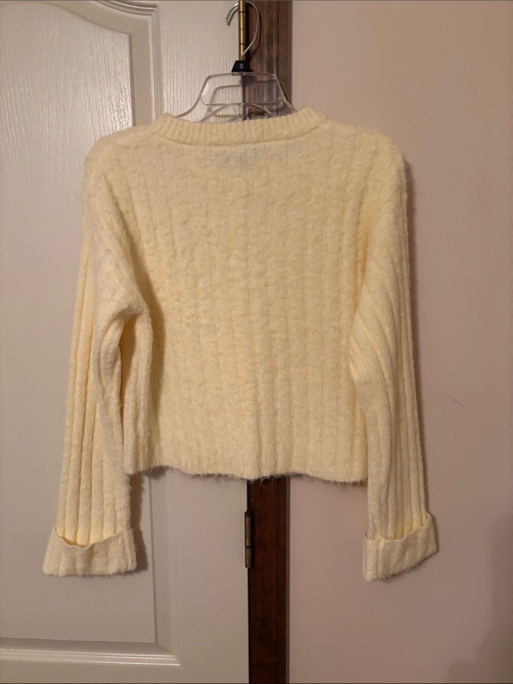 Wild Fable  Pale Yellow Ribbed Button-Front Cardigan - Picture 5 of 5